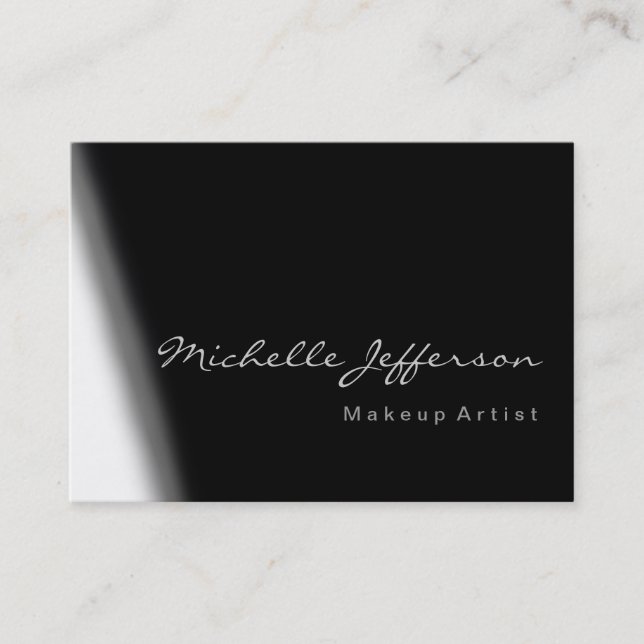 Chubby Artist Grey Black White Carte de visite (Devant)