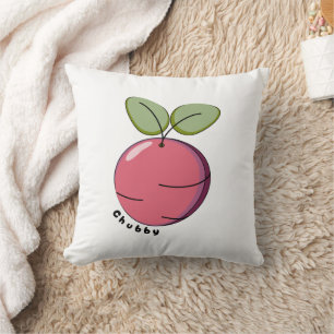 Chubby Beet Throw Pillow