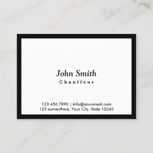 Chubby Black Border Chauffeur Business Card