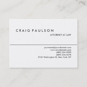 Chubby Black White Attorney at Law Business Card