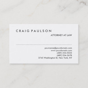 Chubby Black White Attorney at Law Business Card