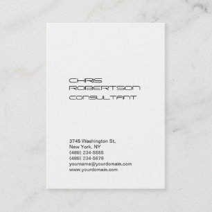 Chubby Blanc Plaine Carte de visite attrayant