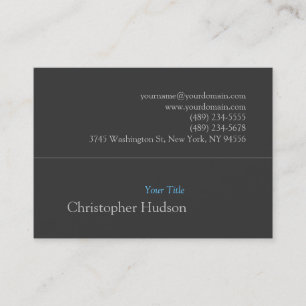 Chubby Blue Grey Attractive Business Card