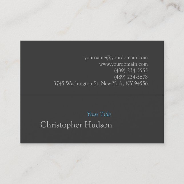 Chubby Blue Grey Attrayant Carte de visite (Devant)