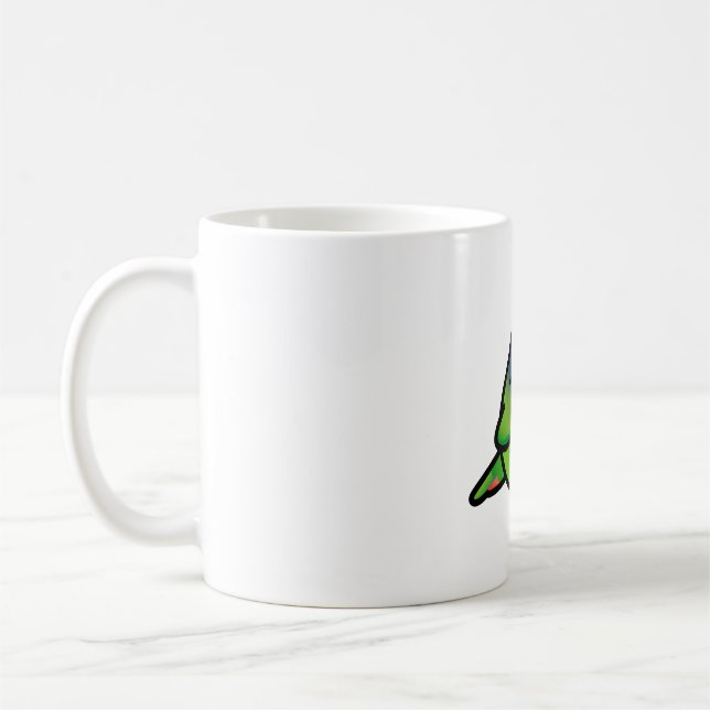 Chubby Blue-headed Pionus Parrot Coffee Mug (Left)