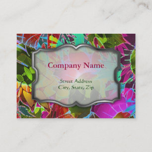 Chubby Business Card Floral Abstract Artwork