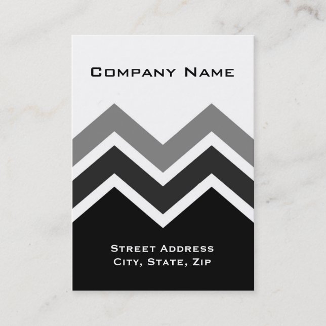 Chubby Business Card Zig Zag Chevron Pattern (Front)