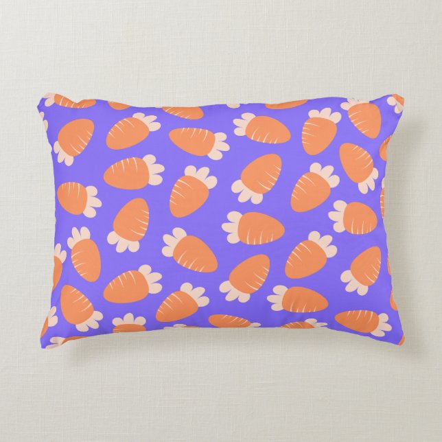 Chubby Carrots Lavender Accent Pillow (Front)