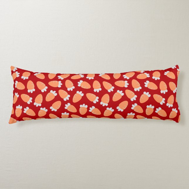 Chubby Carrots Red Body Pillow (Front)