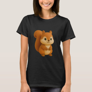  Chubby Cartoon Squirrel T-Shirt