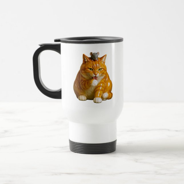 Chubby Cat Travel Mug (Left)