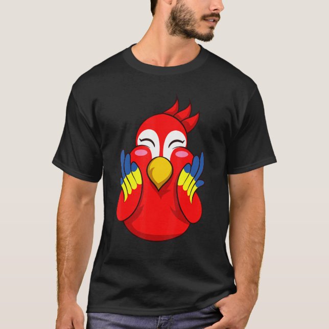 Chubby Cheeks Parrot T T-Shirt (Front)
