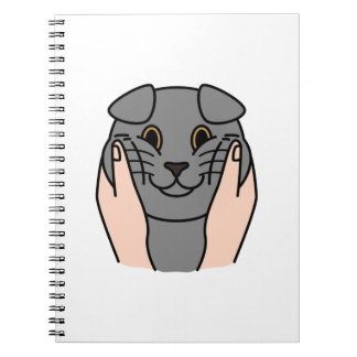 Chubby Cheeks Scottish Fold Cat Notebook