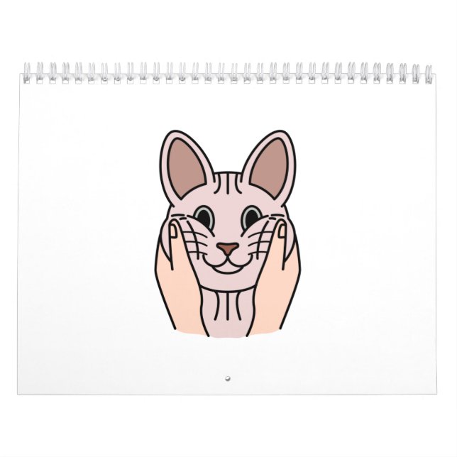 Chubby Cheeks Sphynx Cat Calendar (Cover)