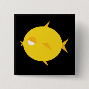 Chubby Chick Lips 2 Inch Square Button