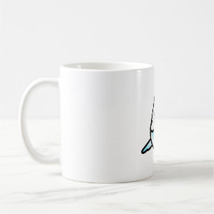 Chubby Dominant Pied Sky-blue Budgie - Male Coffee Mug