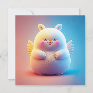 Chubby Easter Bunny With Wings