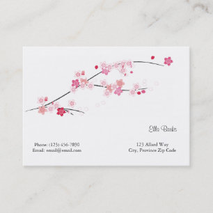 Chubby Elegant Carte de visite de fleurs de cerise