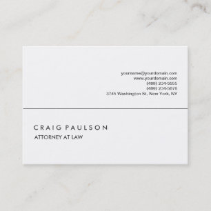 Chubby Elegant White Professional Business Card