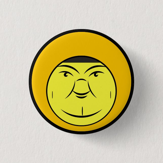 Chubby Face 1 Inch Round Button (Front)