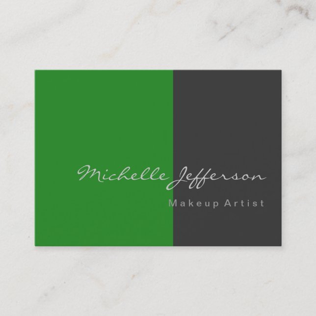 Chubby Forest Green Grey Carte de visite attrayant (Devant)