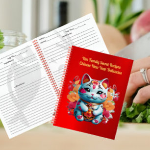 Chubby Fortune Cat Chinese New Year Recipe Book