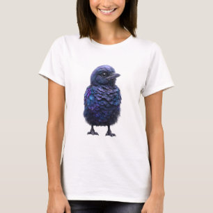 Chubby Galactic Iridescent Galaxy Plumage Women T-Shirt