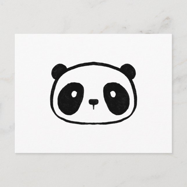 Chubby Giant Panda Cartoon Face Postcard (Front)