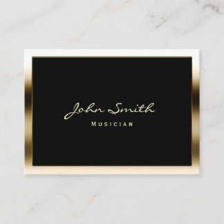 Chubby Gold Border Musician Business Card