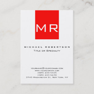 Chubby Grand Monogramme Blanc Carte de visite roug