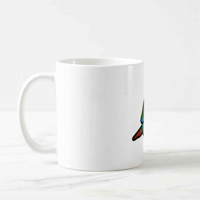 Chubby Green Cheek Conure Coffee Mug (Left)
