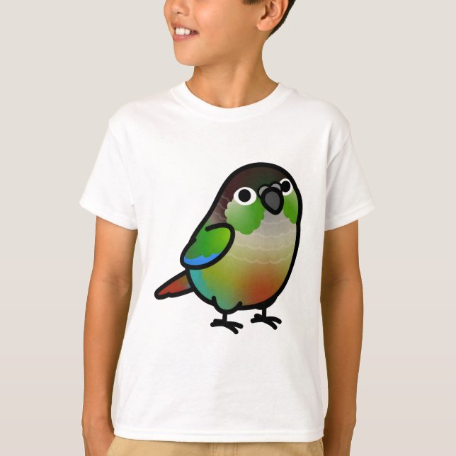 Chubby Green Cheek Conure T-Shirt (Front)