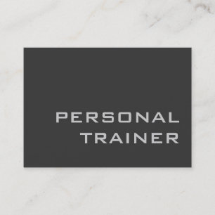 Chubby Grey Fitness Trainer Modern Business Card