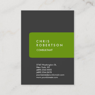 Chubby Grey Green Stripe Business Card