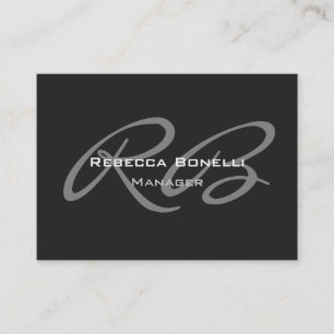 Chubby Grey Monogram Carte de visite