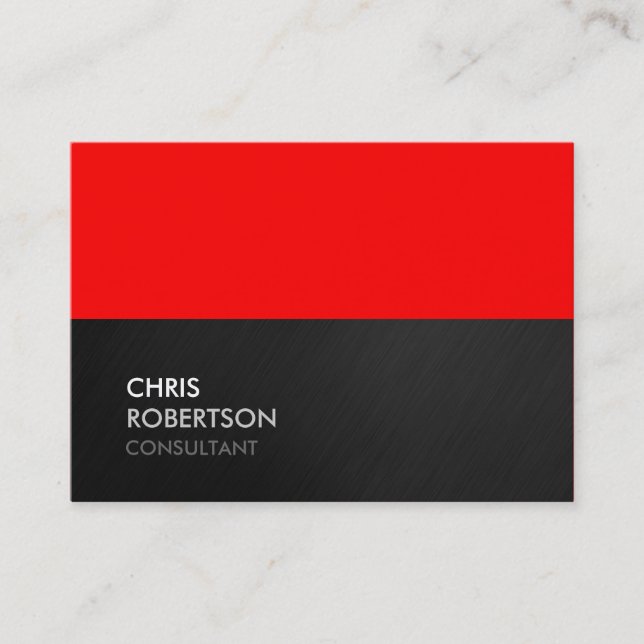 Chubby Gris Rouge Attractif Carte de visite Chic (Devant)