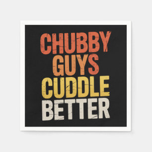 Chubby Guys Cuddle Better Gay Bear LGBTQ Pride Napkin