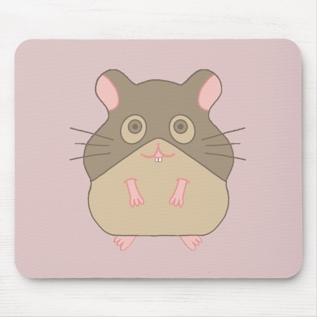 Chubby Hamster Mouse Pad (Front)