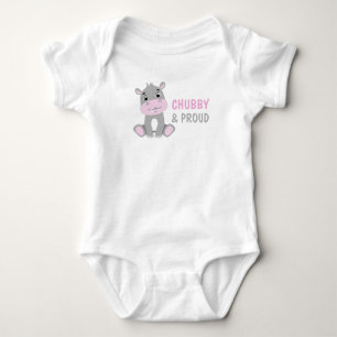 Chubby Hippo Funny Baby Romper