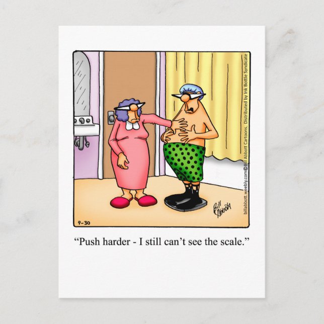 Chubby Hubby Humour Postcard (Front)