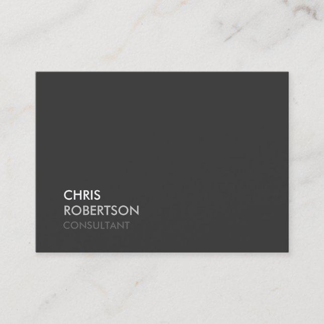 Chubby Moderne Gris Attrayant Carte de visite (Devant)
