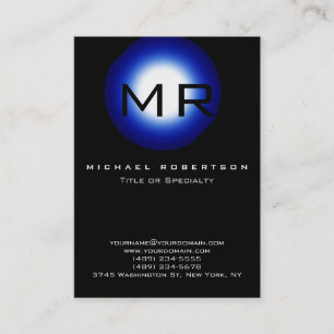 Chubby Monogram Carte de visite bleu noir