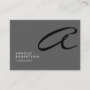 Chubby Monogramme Carte de visite tendance gris cl