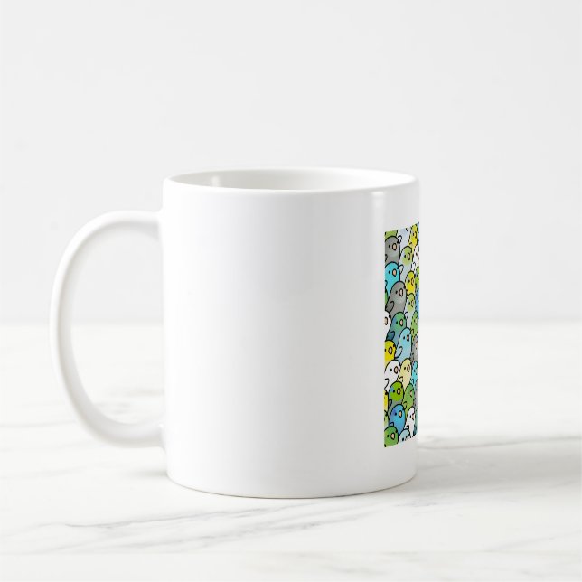 Chubby Parrotlet Pattern Coffee Mug (Left)