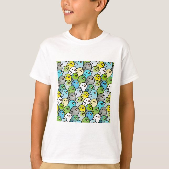 Chubby Parrotlet Pattern T-Shirt (Front)