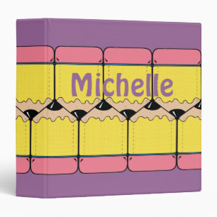 chubby pencils back to school personalize binder