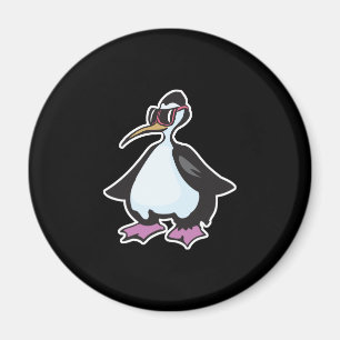 chubby penguin wearing sunglasses magnet