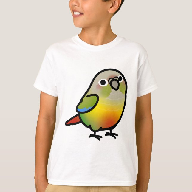 Chubby Pineapple Green Cheek Conure T-Shirt (Front)