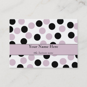 Chubby Pink et Black Polka Carte de visite
