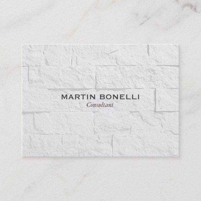 Chubby Plain Grey Wall Effect Modern Business Card (Front)